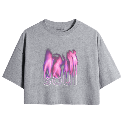 Soulisfree Cosmic Fire Spirit Ethereal Streetwear Crop Tee
