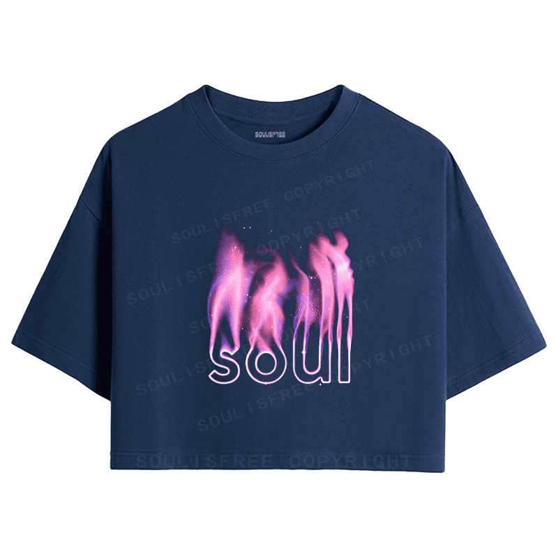 Soulisfree Cosmic Fire Spirit Ethereal Streetwear Crop Tee