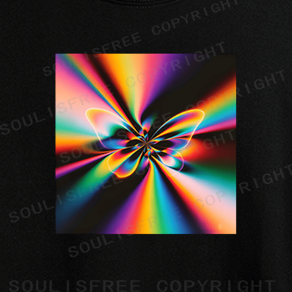 Soulisfree Cosmic Kaleidoscope Energy Abstract Art Crop Tee