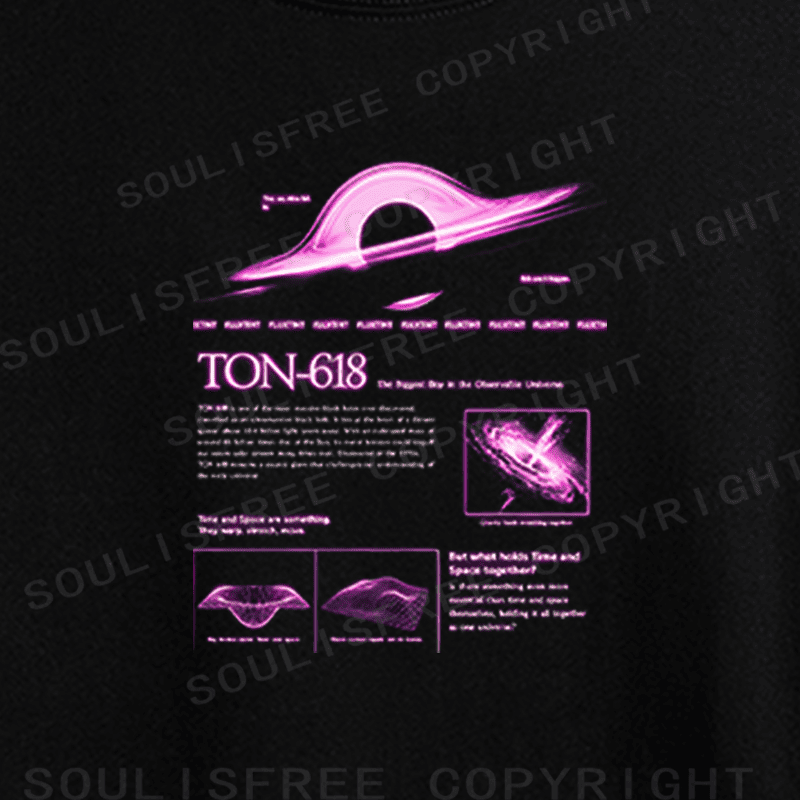 Soulisfree Spacetime Warp Nebula Glow Futuristic Crop Tee