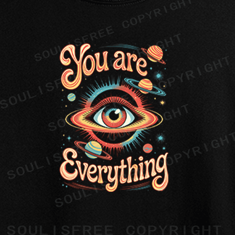 Soulisfree You Are Everything Cosmic Eye Crop Tee