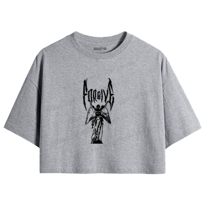 Soulisfree Fallen Angel Gothic Metal Crop Tee