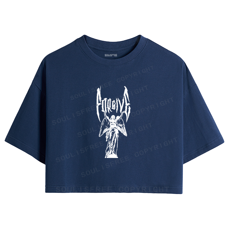 Soulisfree Fallen Angel Gothic Metal Crop Tee