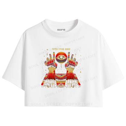 Soulisfree Open Your Mind Awakening  All-Seeing Eye Crop Tee