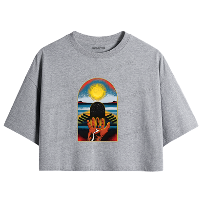Soulisfree Cosmic Gatekeeper Celestial Horizon Crop Tee
