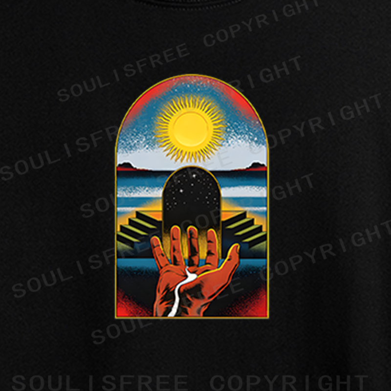 Soulisfree Cosmic Gatekeeper Celestial Horizon Crop Tee