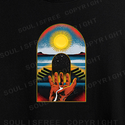 Soulisfree Cosmic Gatekeeper Celestial Horizon Crop Tee