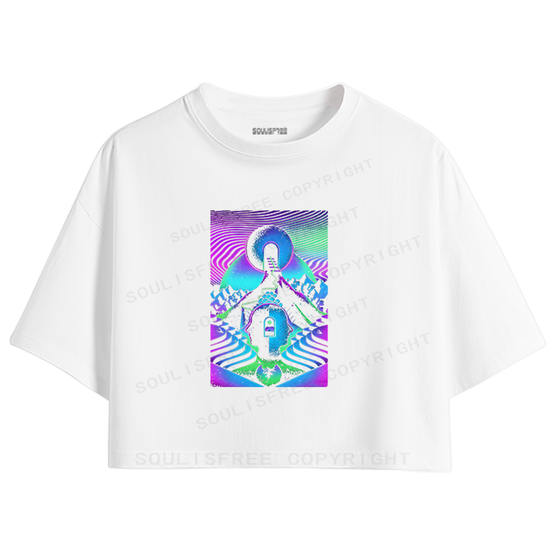Soulisfree Inner Cosmos Journey Mind Labyrinth Crop Tee