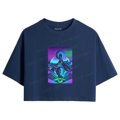 Soulisfree Inner Cosmos Journey Mind Labyrinth Crop Tee