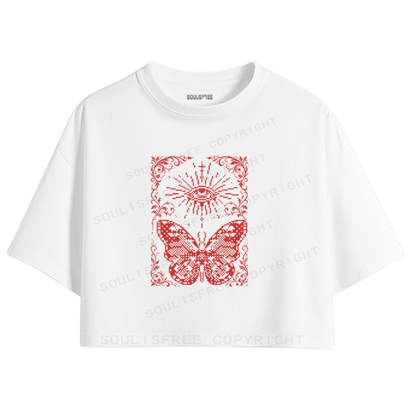 Soulisfree Digital Providence Statement Crop Tee