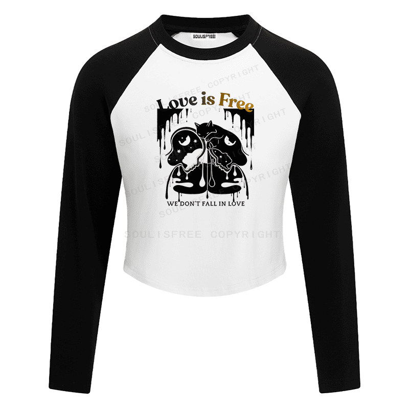 Soulisfree Love In Dripping Motion Artistic Crop Tee