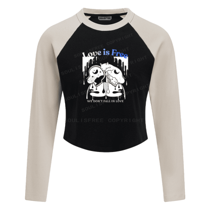 Soulisfree Love In Dripping Motion Artistic Crop Tee