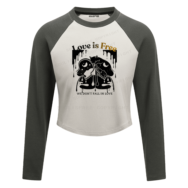 Soulisfree Love In Dripping Motion Artistic Crop Tee