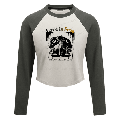 Soulisfree Love In Dripping Motion Artistic Crop Tee