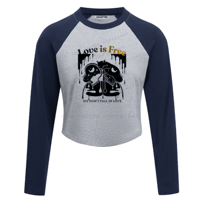 Soulisfree Love In Dripping Motion Artistic Crop Tee