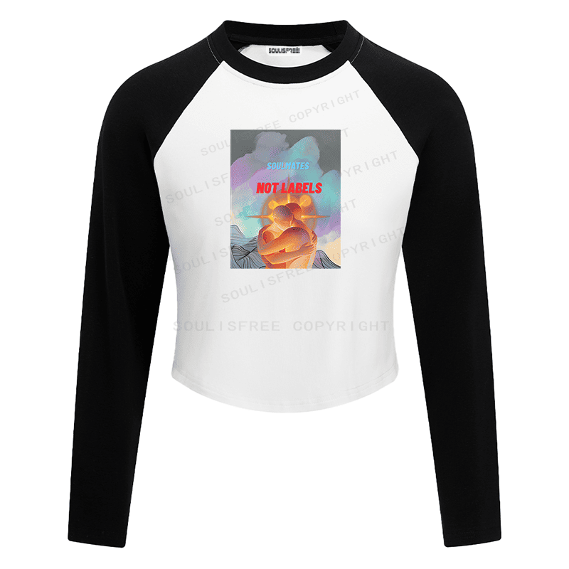 Soulisfree Raglan Love Without Definition Artistic Crop Tee