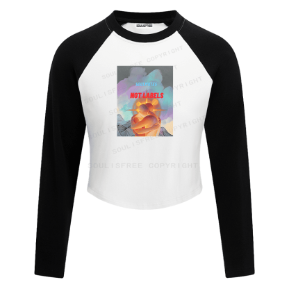 Soulisfree Raglan Love Without Definition Artistic Crop Tee