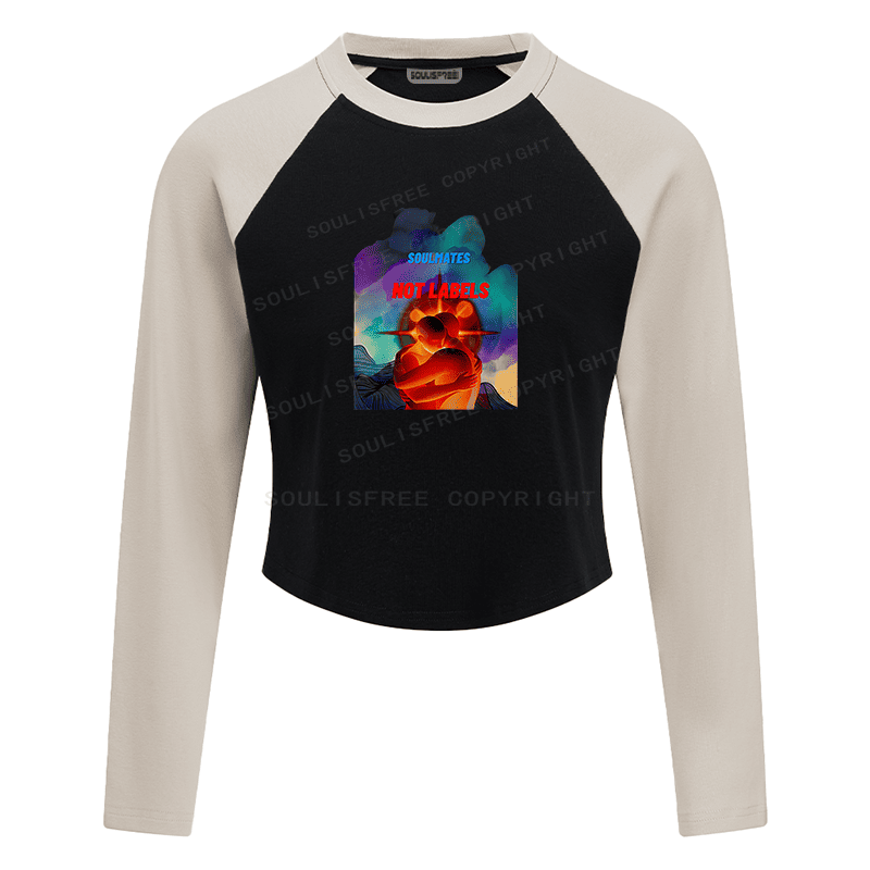 Designed Vibes of the Sun Block Raglan Long Sleeve Crop Top | Soulisfree