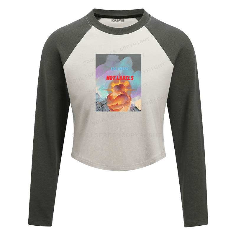 Soulisfree Raglan Love Without Definition Artistic Crop Tee