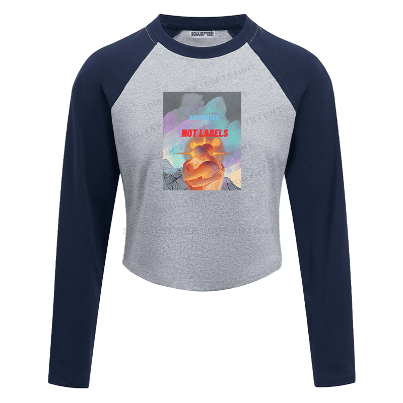 Soulisfree Raglan Love Without Definition Artistic Crop Tee