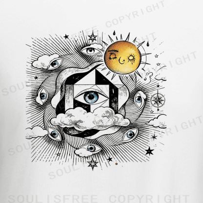 Soulisfree Raglan The Eye Collects The Light Artistic Crop Tee