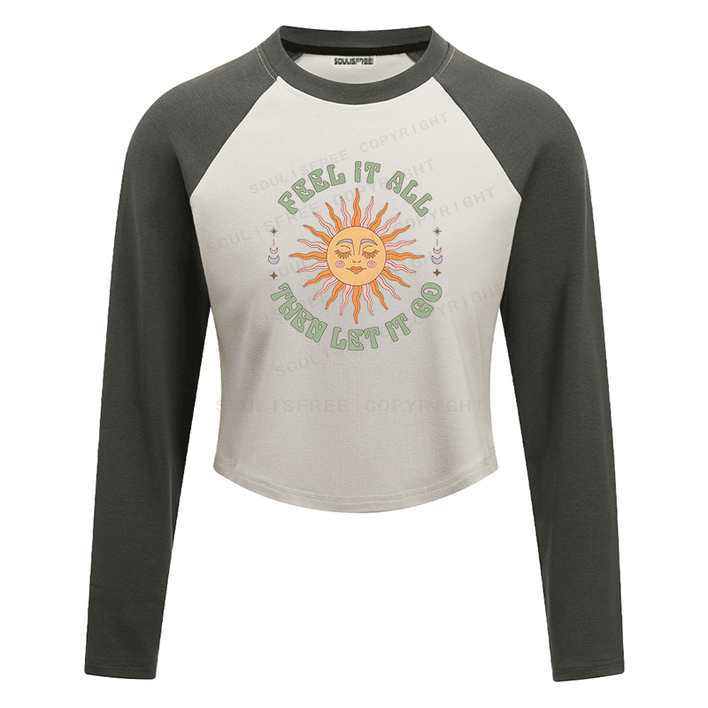 Soulisfree Breathe and Release Artistic  Raglan Crop Tee