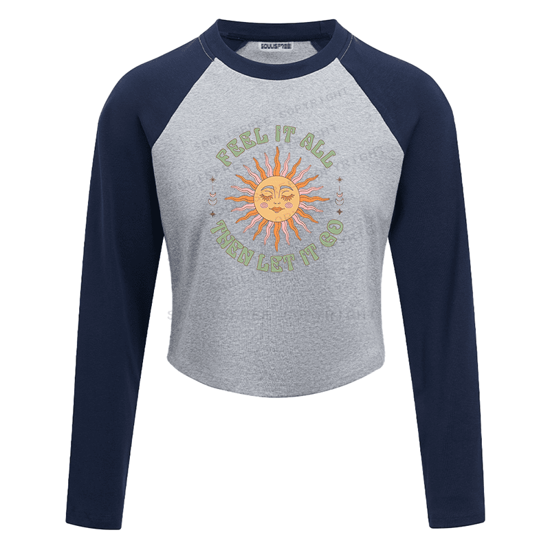 Soulisfree Breathe and Release Artistic  Raglan Crop Tee
