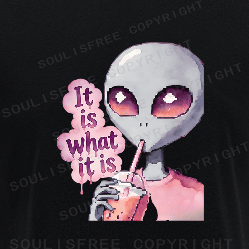 Soulisfree It is what it is Artistic Raglan Crop Tee