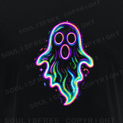 Soulisfree Neon Ghost Color Flow Illusion Raglan Crop Tee