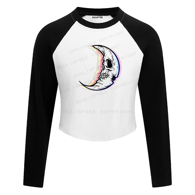 Designed Vibes of the Sun Block Raglan Long Sleeve Crop Top | Soulisfree