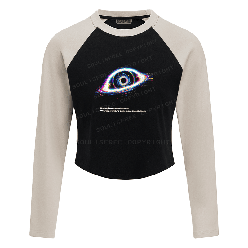 Designed Vibes of the Sun Block Raglan Long Sleeve Crop Top | Soulisfree