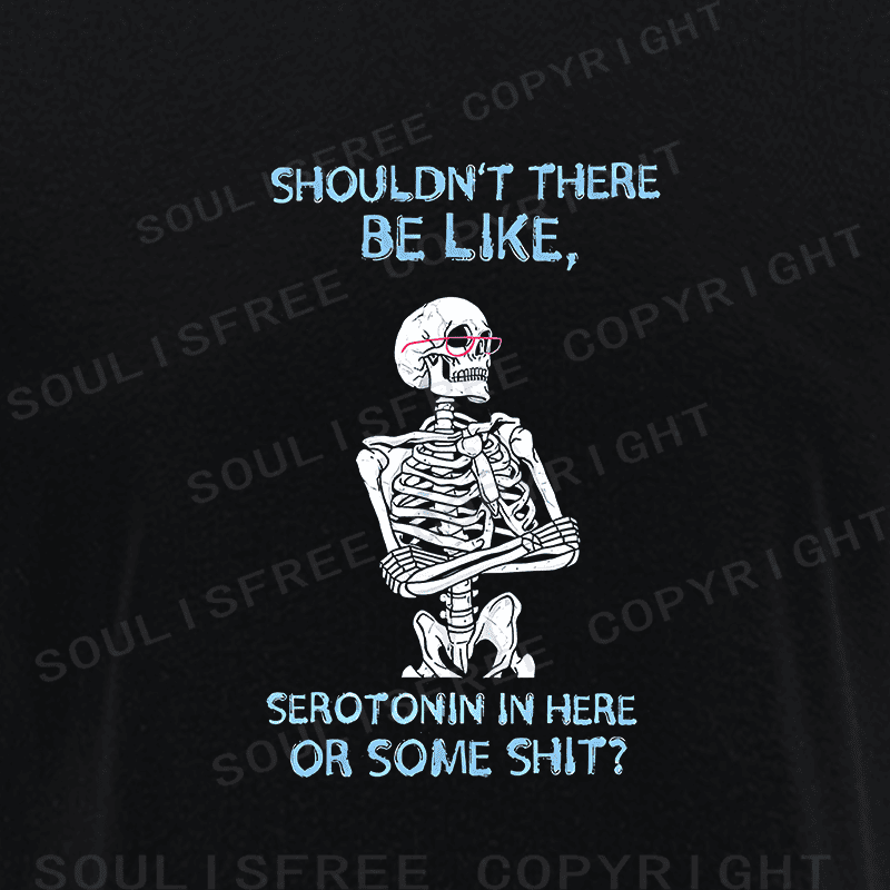 Soulisfree Chill Skeleton Blue Text Raglan Crop Tee