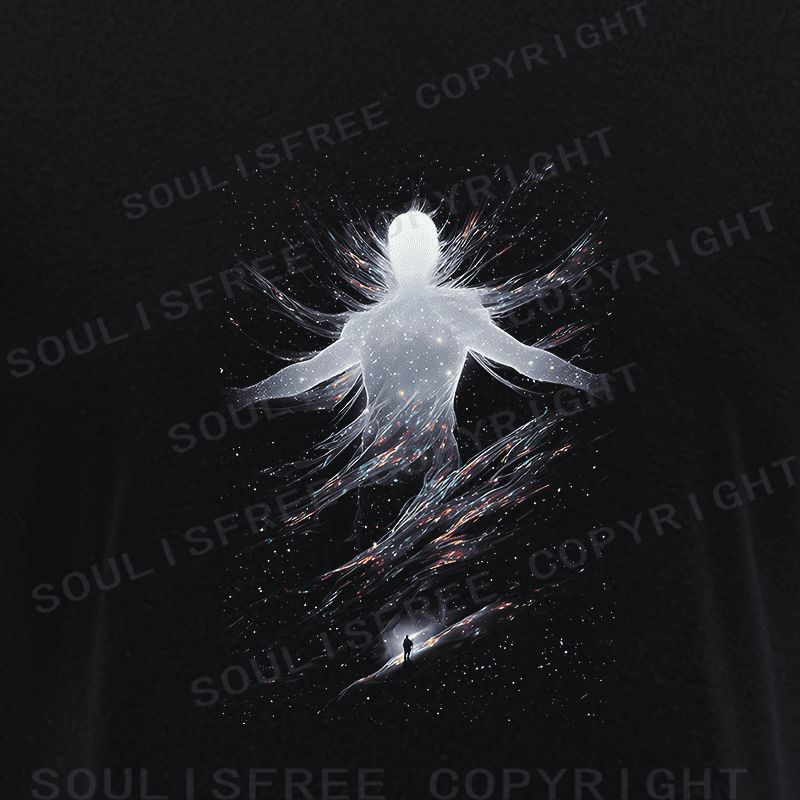 Soulisfree Cosmic Figure Stellar Burst Raglan Crop Tee