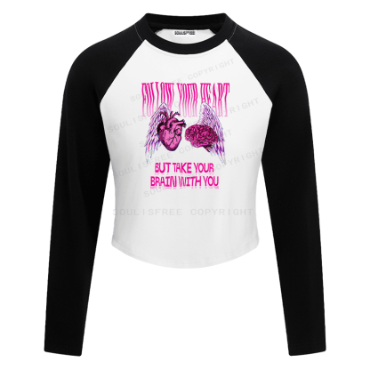 Soulisfree Dual Core Harmony Psychedelic Balance Illusion Raglan Crop Tee