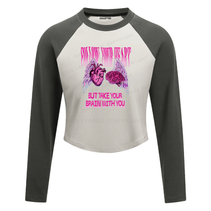 Soulisfree Dual Core Harmony Psychedelic Balance Illusion Raglan Crop Tee