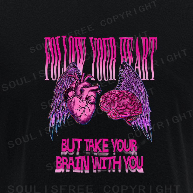 Soulisfree Dual Core Harmony Psychedelic Balance Illusion Raglan Crop Tee