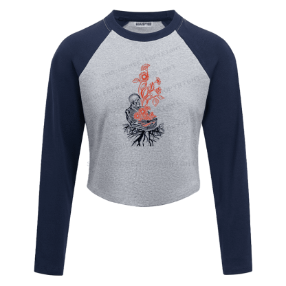 Soulisfree Bloom From Bone Rooted Renewal Raglan Crop Tee