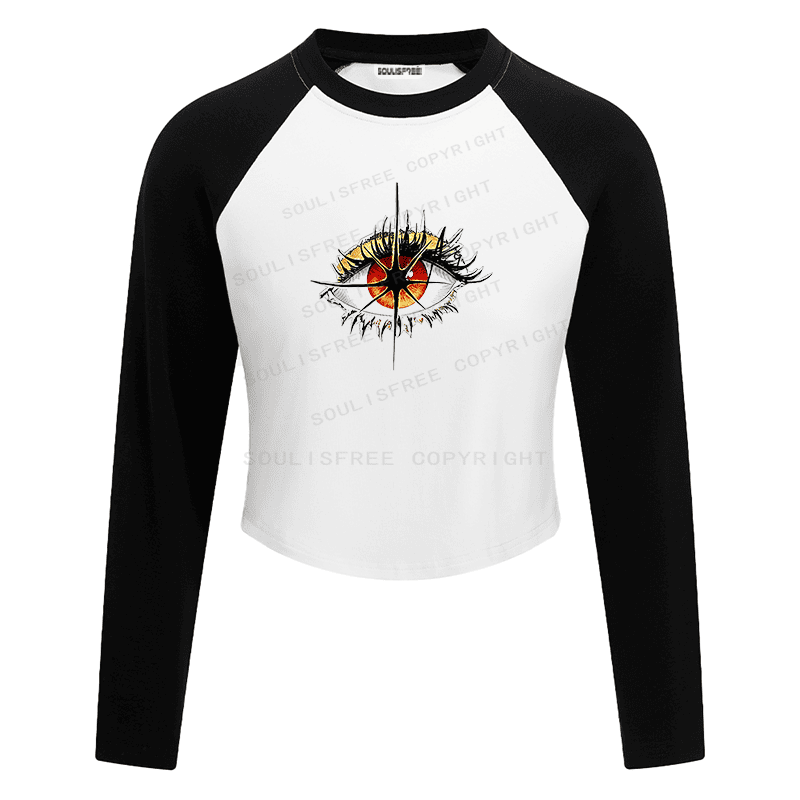 Soulisfree Radiant Pupil Inner Vision Raglan Crop Tee
