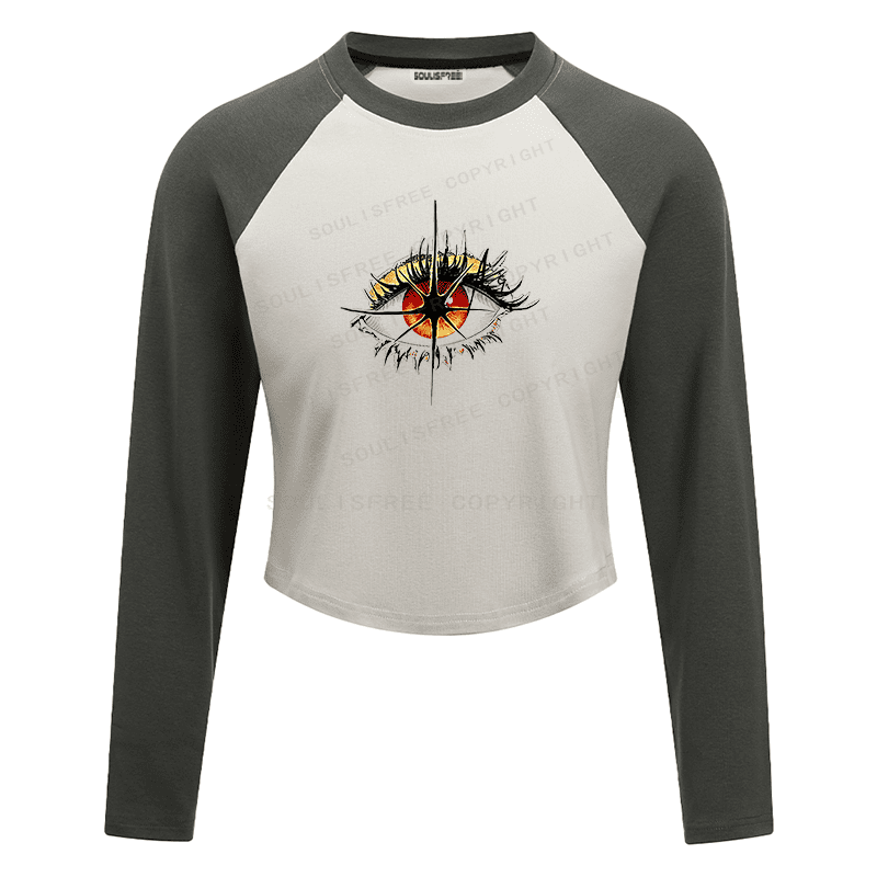 Soulisfree Radiant Pupil Inner Vision Raglan Crop Tee