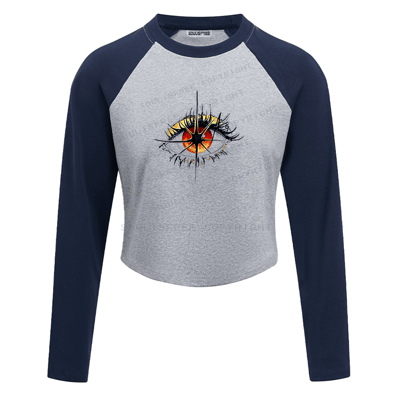 Soulisfree Radiant Pupil Inner Vision Raglan Crop Tee