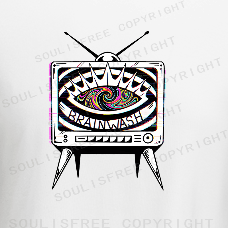 Soulisfree Media Mirage Psychedelic Signal Illusion Raglan Crop Tee