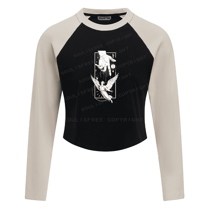 Soulisfree Celestial Reach Fated Ascent Raglan Crop Tee