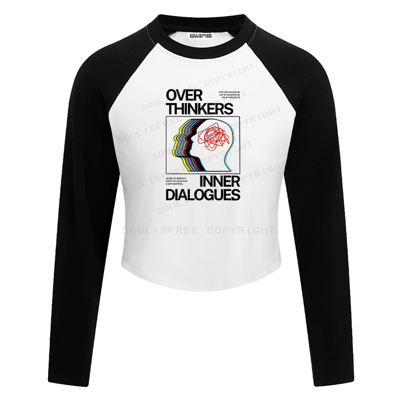 Soulisfree Cognitive Flux Echo Neural Loop Aesthetic Raglan Crop Tee