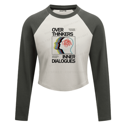 Soulisfree Cognitive Flux Echo Neural Loop Aesthetic Raglan Crop Tee
