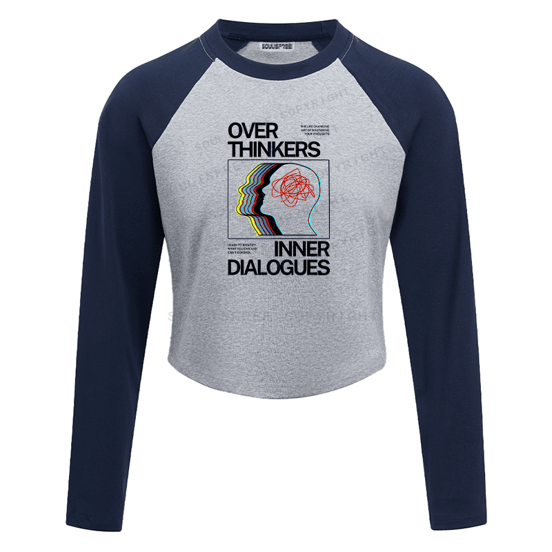 Soulisfree Cognitive Flux Echo Neural Loop Aesthetic Raglan Crop Tee