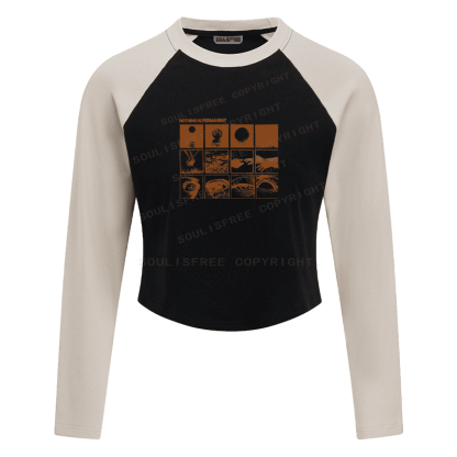 Soulisfree Temporal Flux Sequence Perceptual Decay Aesthetic Raglan Crop Tee
