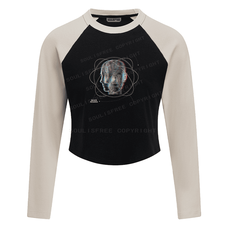 Designed Vibes of the Sun Block Raglan Long Sleeve Crop Top | Soulisfree