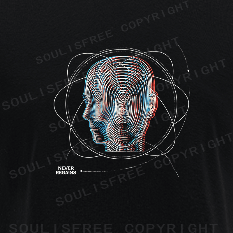 Soulisfree Identity Dissolution Flux Memory Irreversibility Aesthetic Illusion Raglan Crop Tee