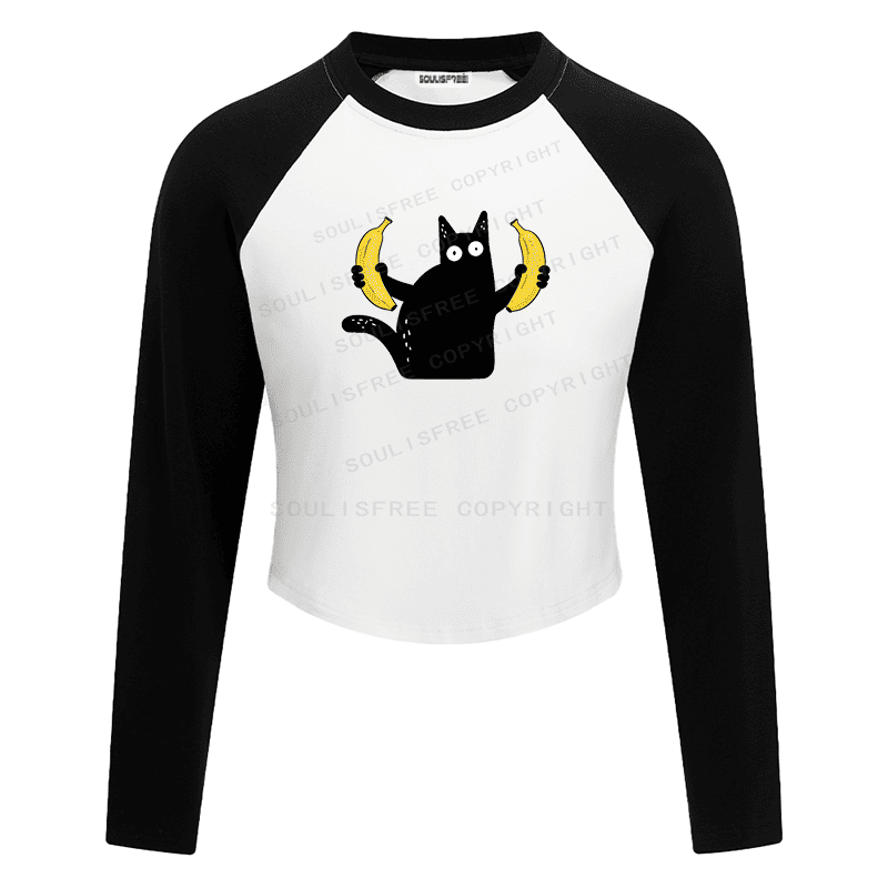 Designed Vibes of the Sun Block Raglan Long Sleeve Crop Top | Soulisfree