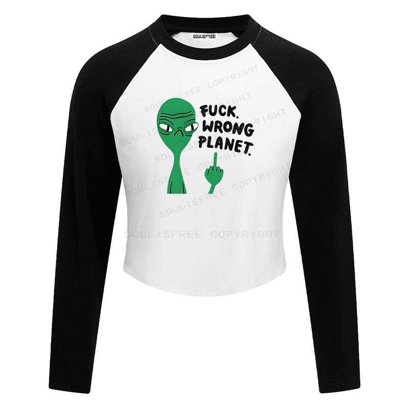 Designed Vibes of the Sun Block Raglan Long Sleeve Crop Top | Soulisfree